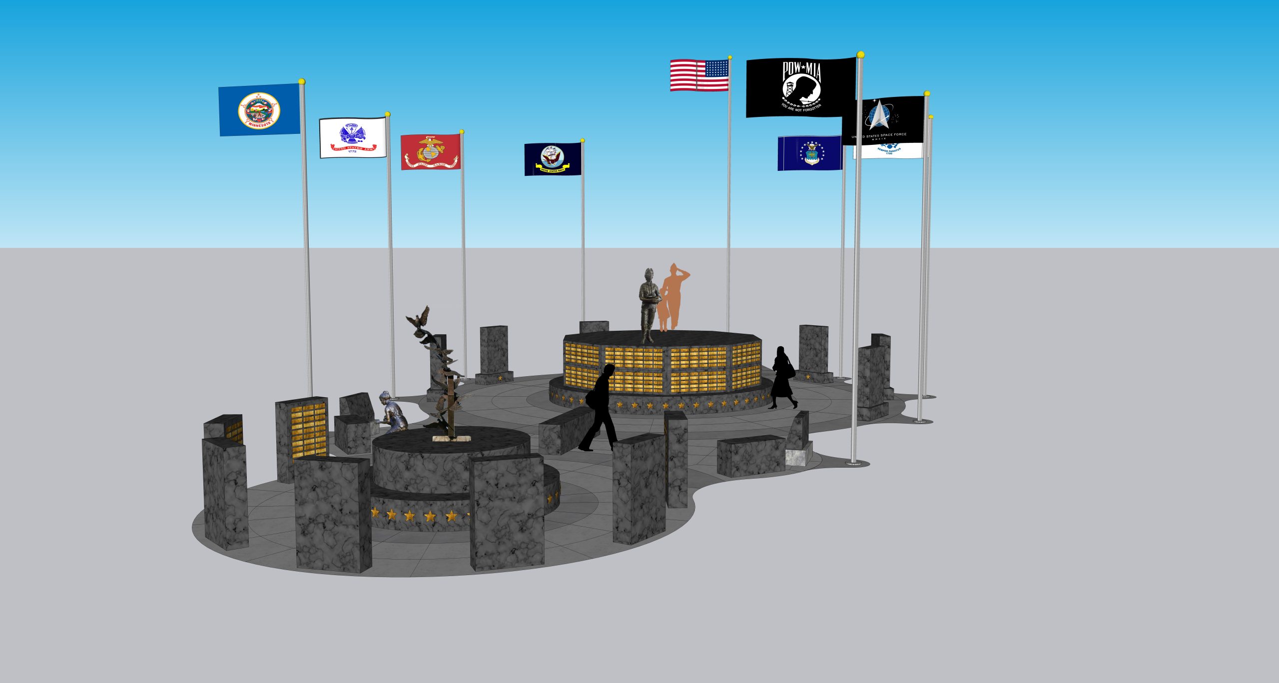 Image of the Lake County Veterans Memorial.