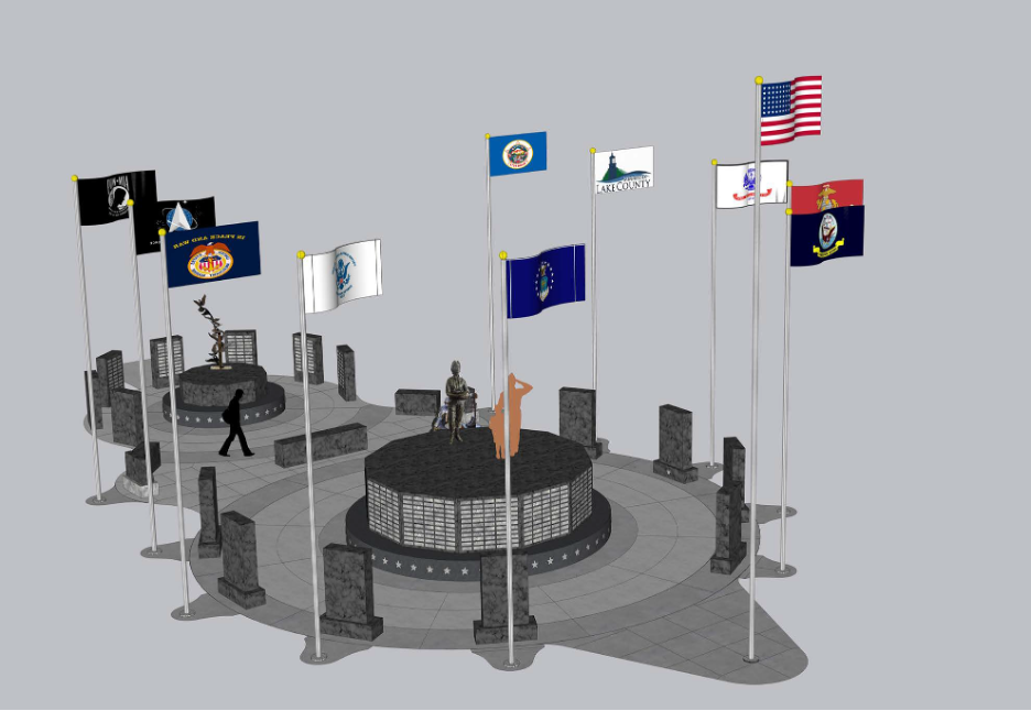 Image of the Lake County Veterans Memorial project.